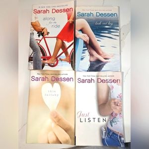 Sarah Dessen 4 books. Just listen. Along for the ride. Lock & Key. This Lullaby.